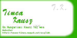 timea kausz business card